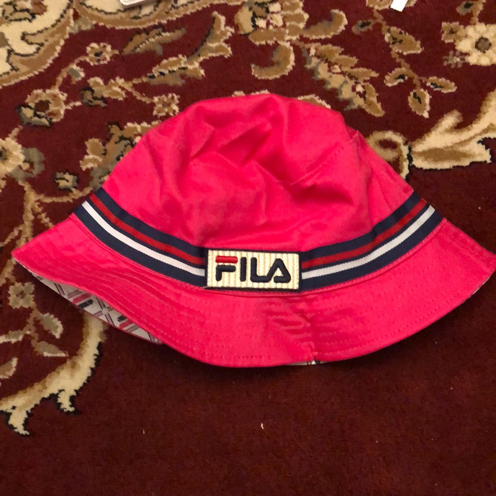 Fila Magenta Pink Bucket Hat Reversible